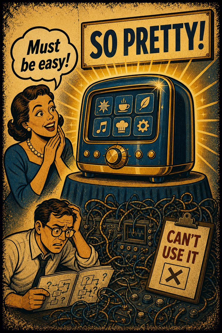 Poster illustration for Aesthetic–usability effect