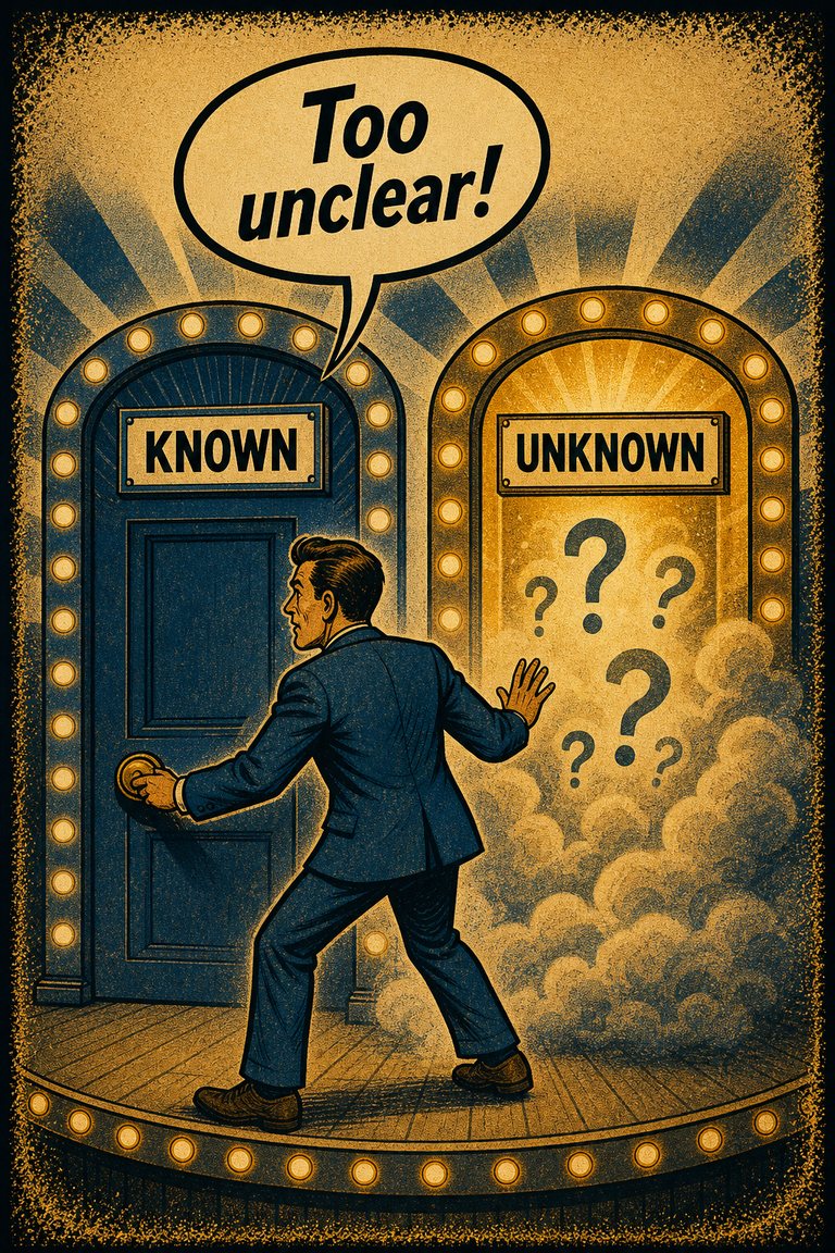 Poster illustration for Ambiguity effect