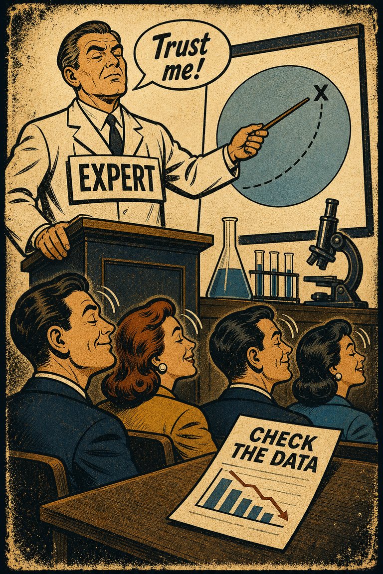 Poster illustration for Authority bias