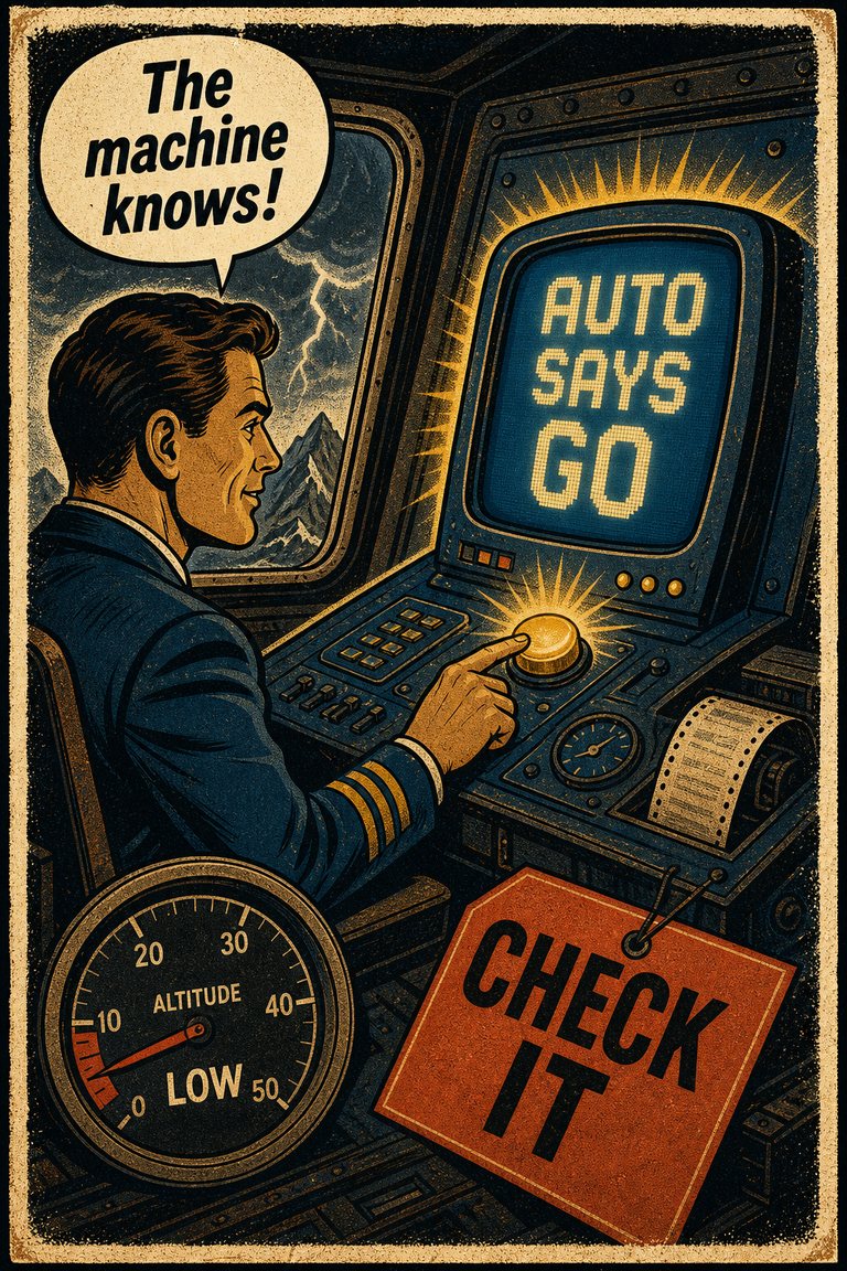 Poster illustration for Automation bias
