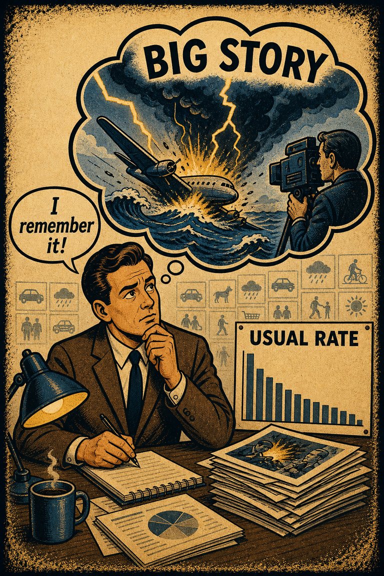 Poster illustration for Availability heuristic