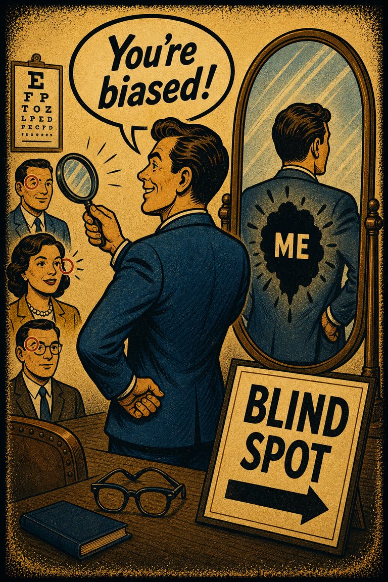 Poster illustration for Bias blind spot