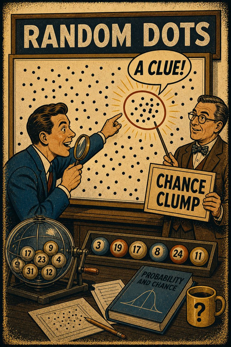 Poster illustration for Clustering illusion