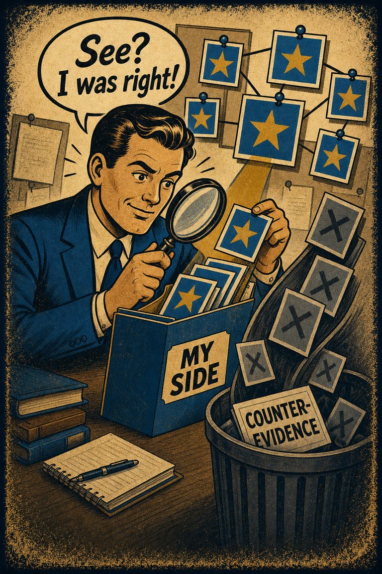 Poster illustration for Confirmation bias