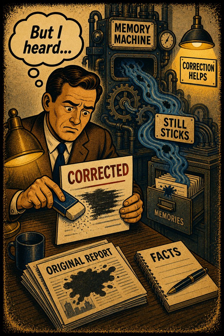 Poster illustration for Continued influence effect
