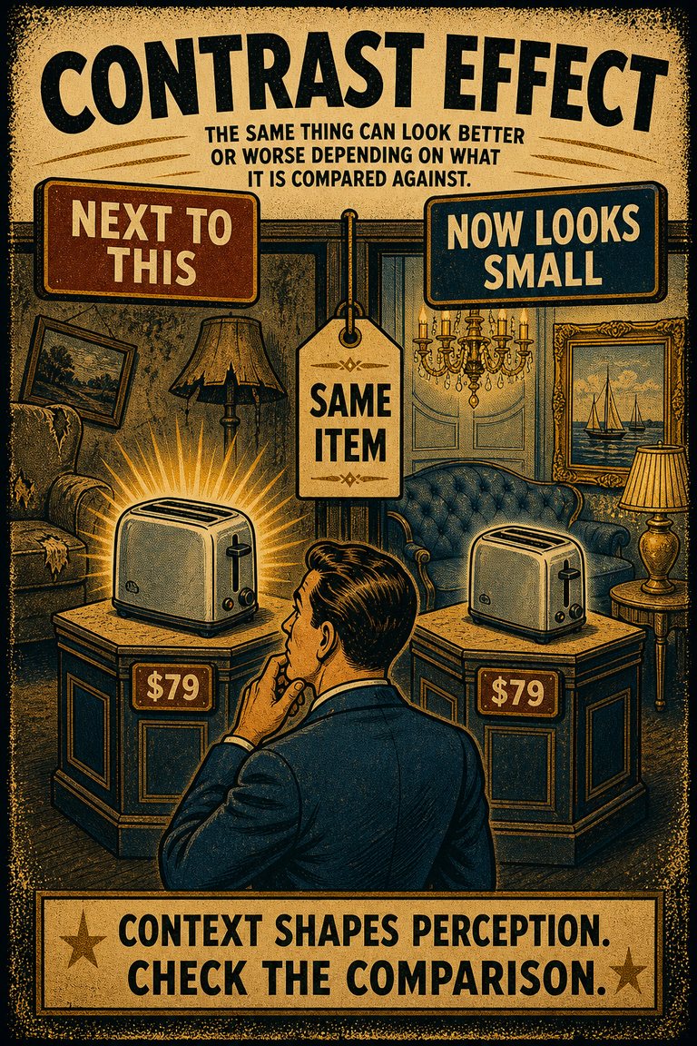Poster illustration for Contrast effect