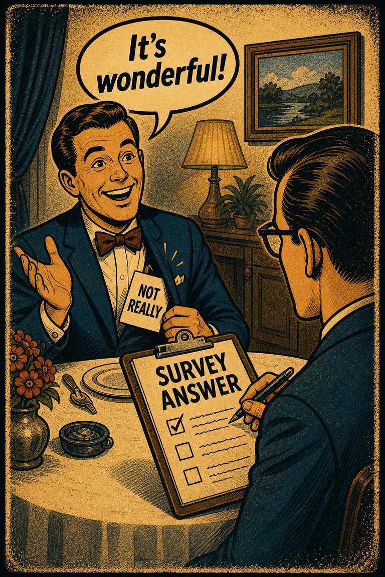 Poster illustration for Courtesy bias