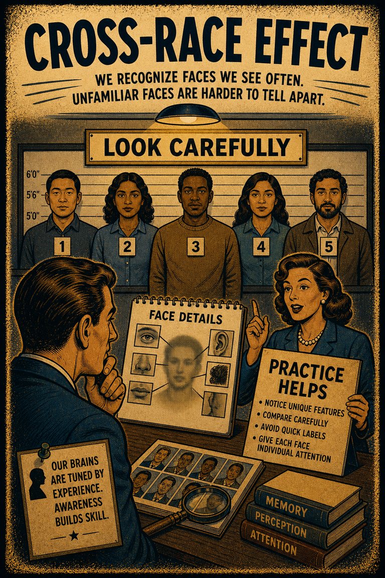 Poster illustration for Cross-race effect