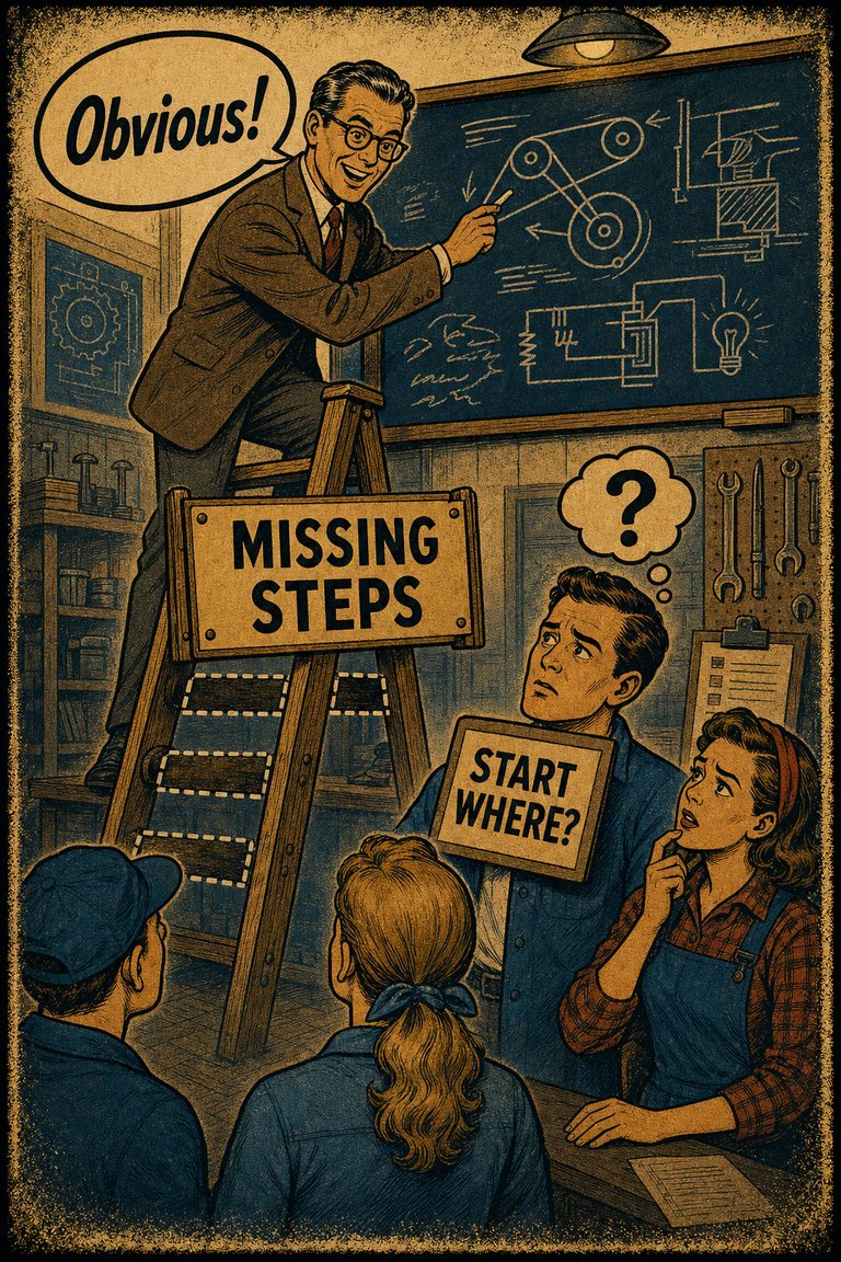 Poster illustration for Curse of knowledge