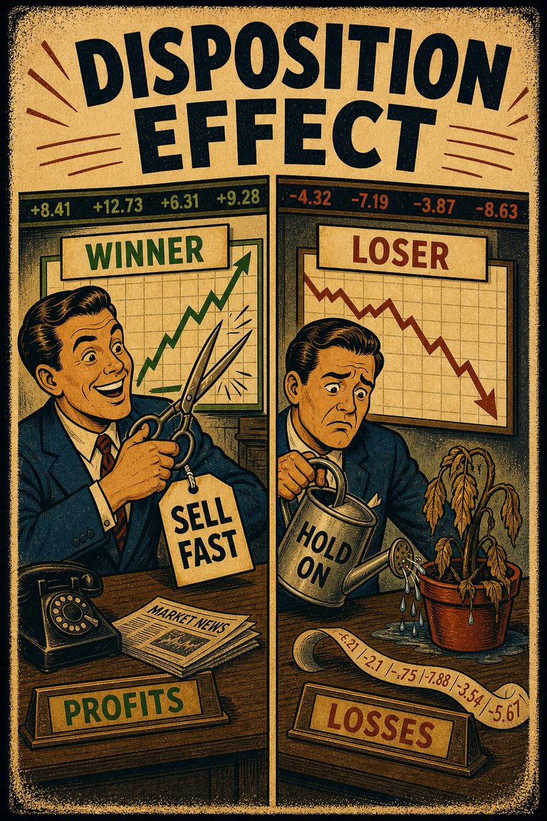 Poster illustration for Disposition effect