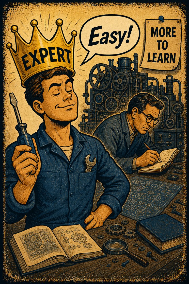 Poster illustration for Dunning-Kruger effect