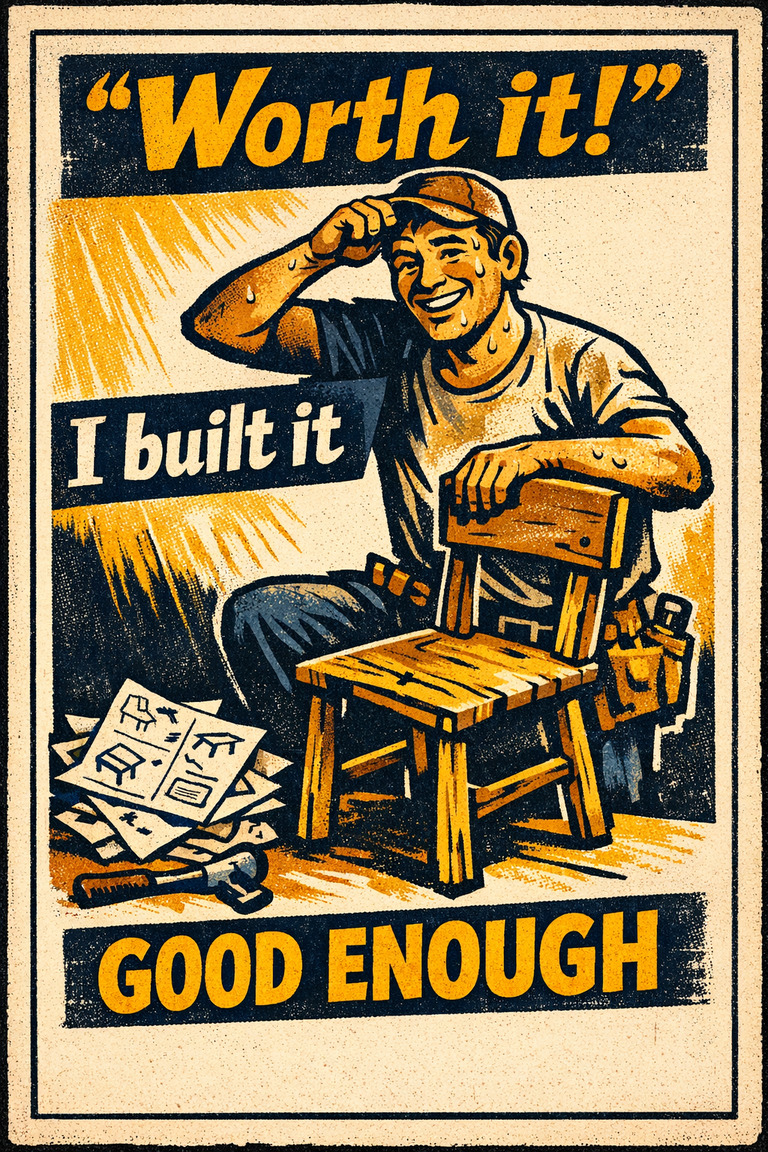 Poster illustration for Effort justification