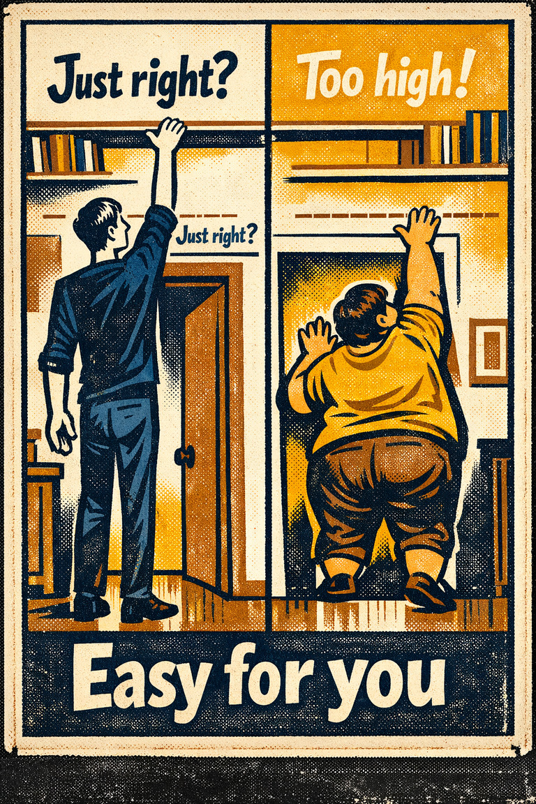 Poster illustration for Embodiment bias