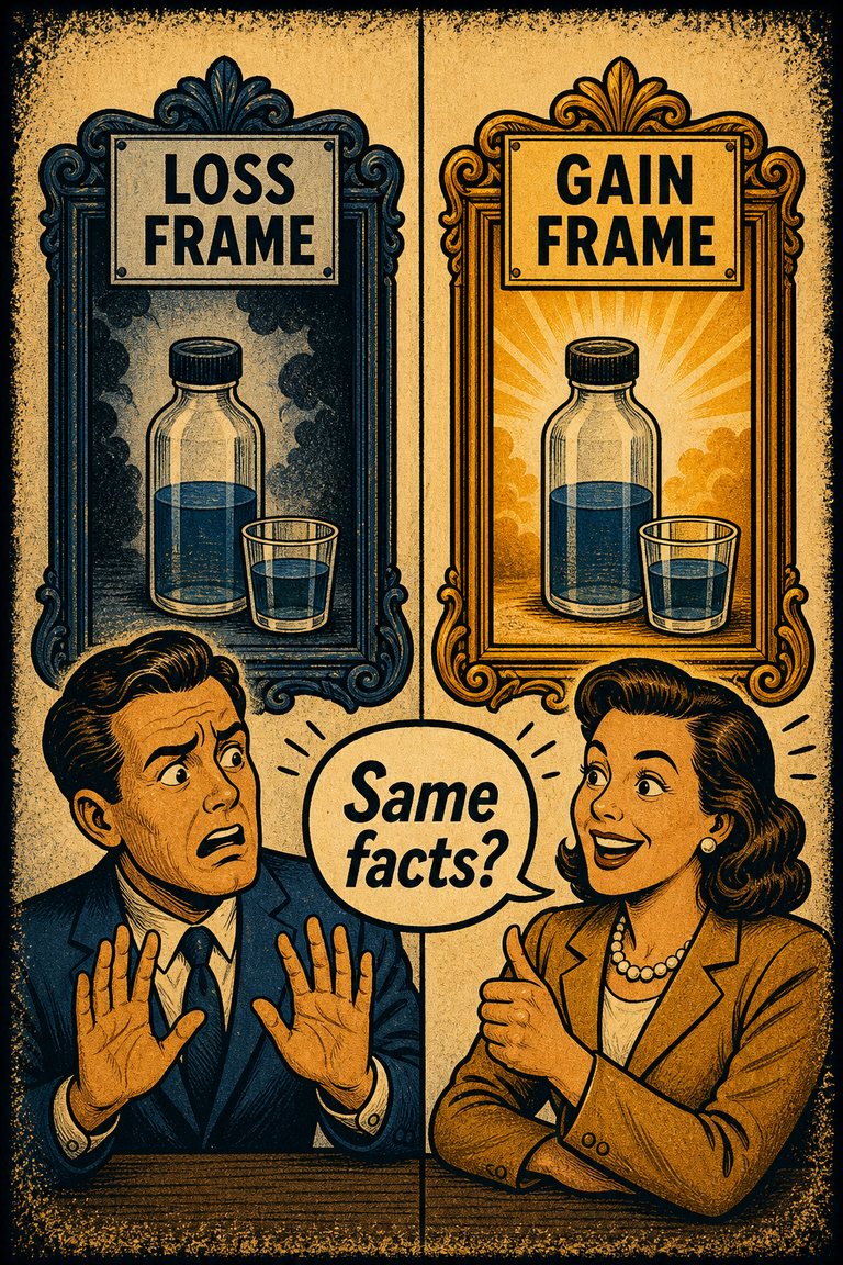 Poster illustration for Framing effect