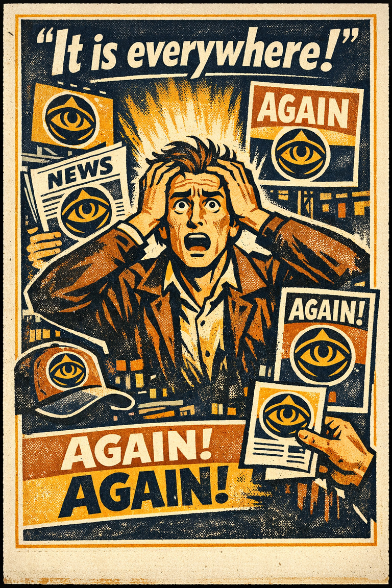 Poster illustration for Frequency illusion