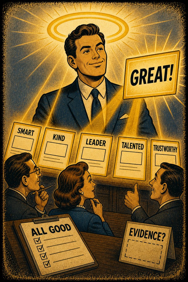 Poster illustration for Halo effect