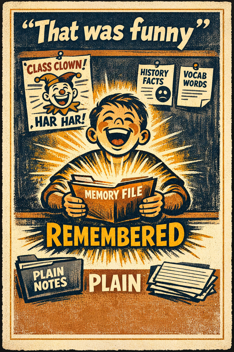 Poster illustration for Humor effect
