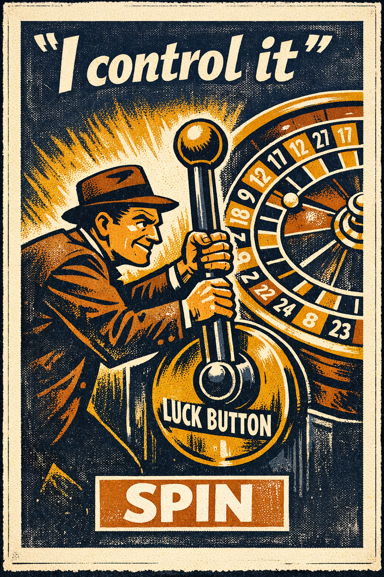 Poster illustration for Illusion of control