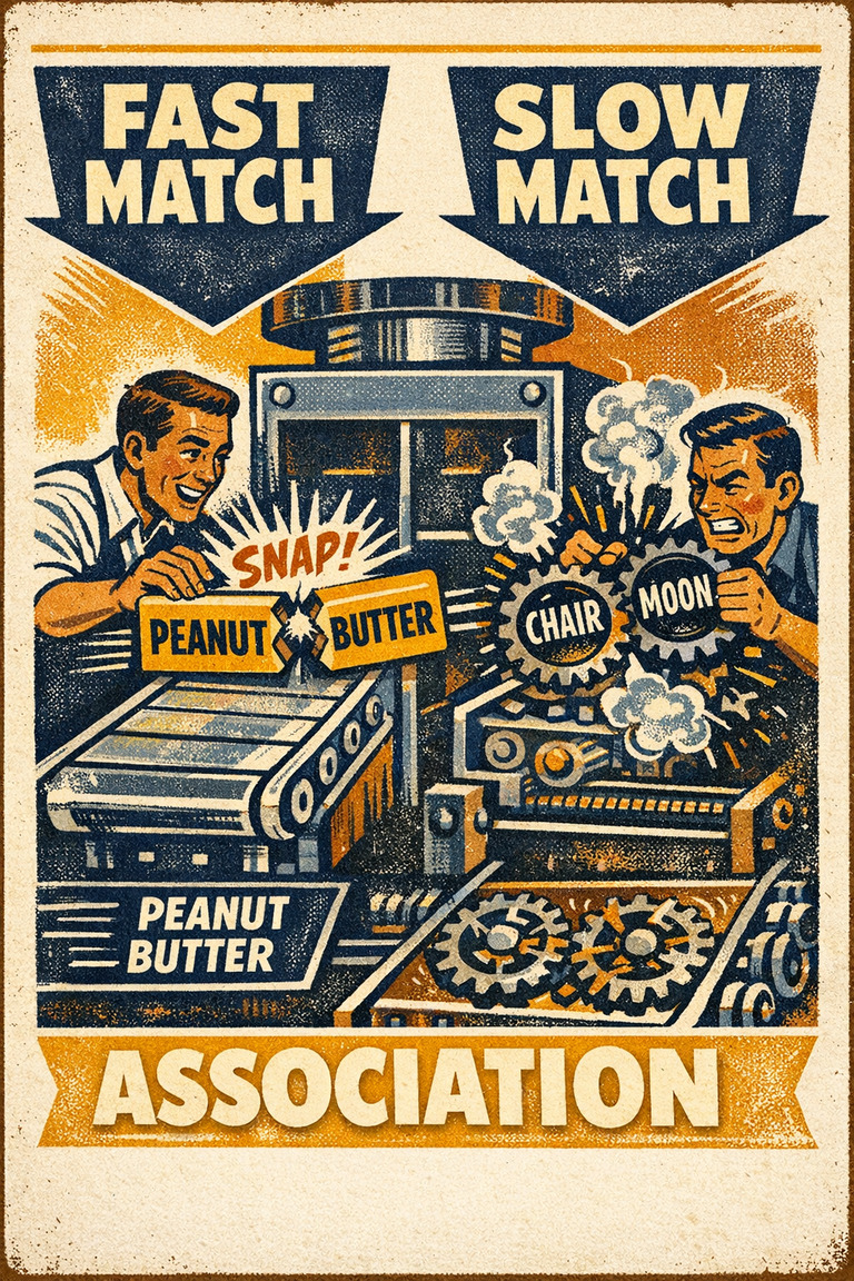 Poster illustration for Implicit association