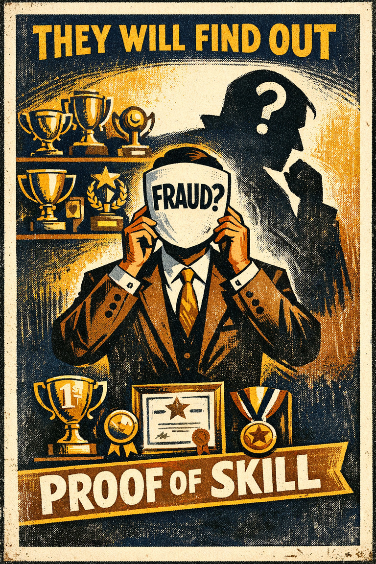 Poster illustration for Impostor Syndrome