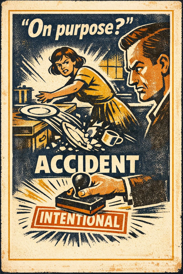 Poster illustration for Intentionality bias