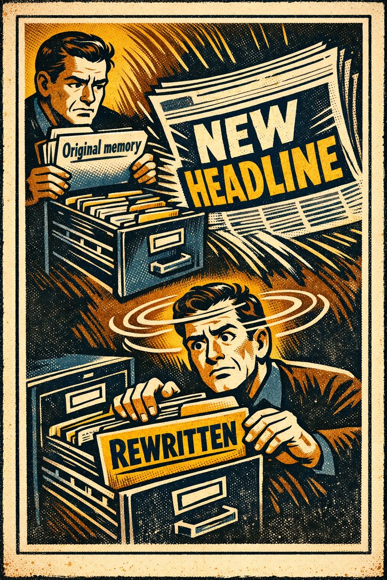 Poster illustration for Misinformation effect