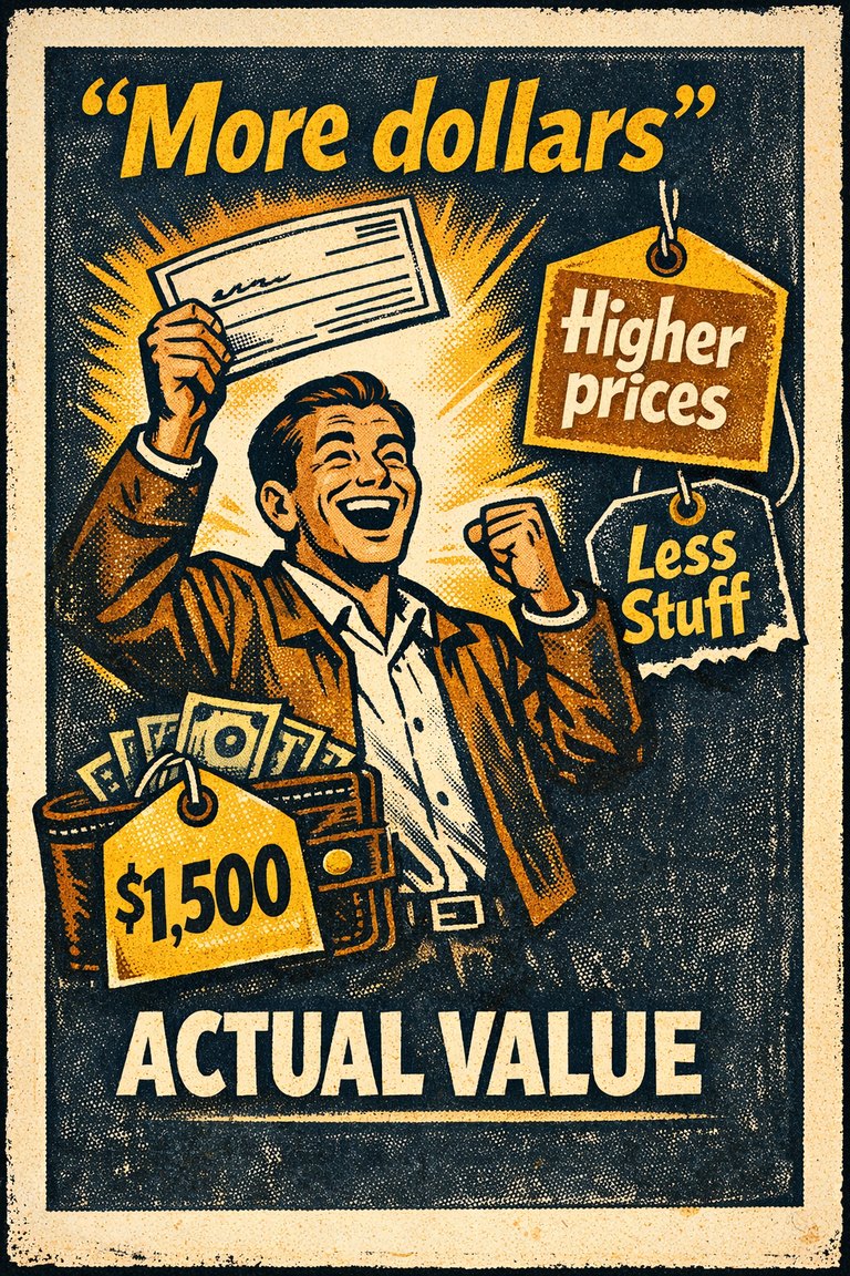 Poster illustration for Money illusion