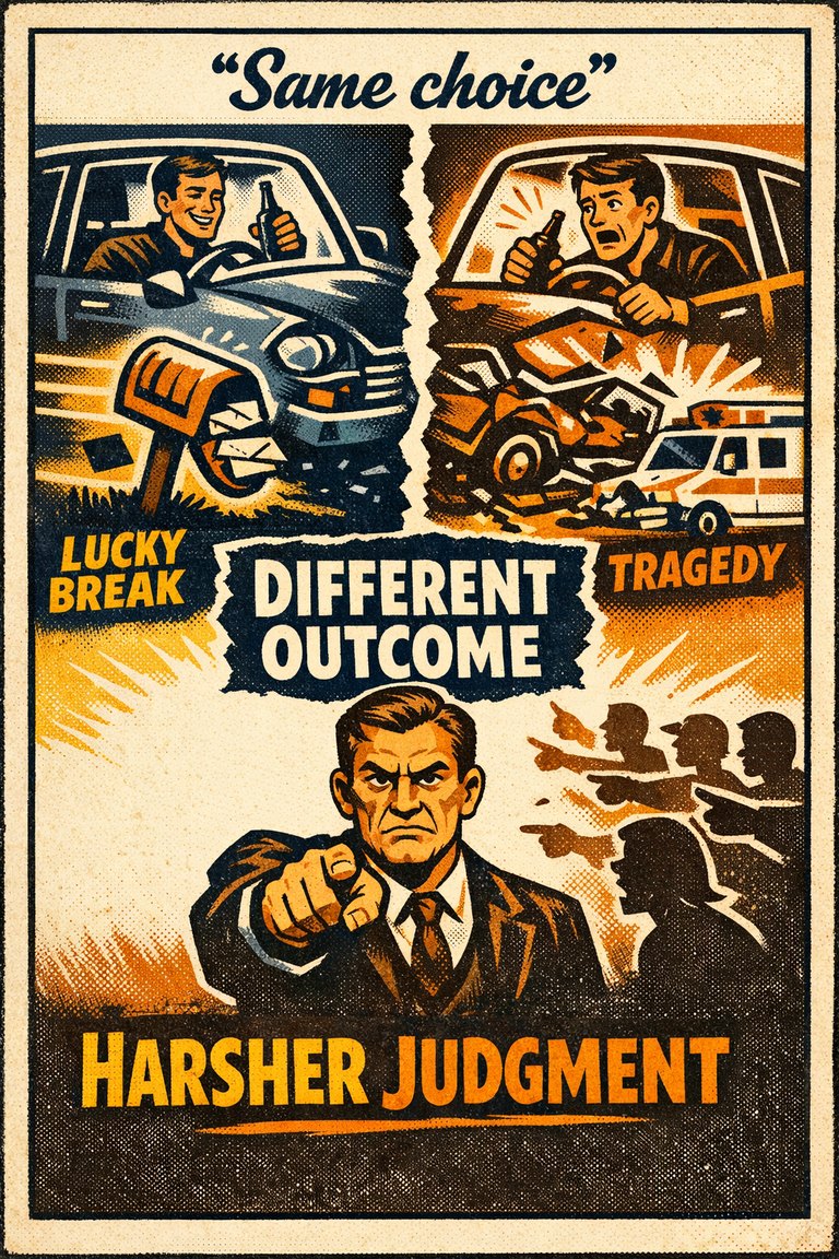 Poster illustration for Moral luck