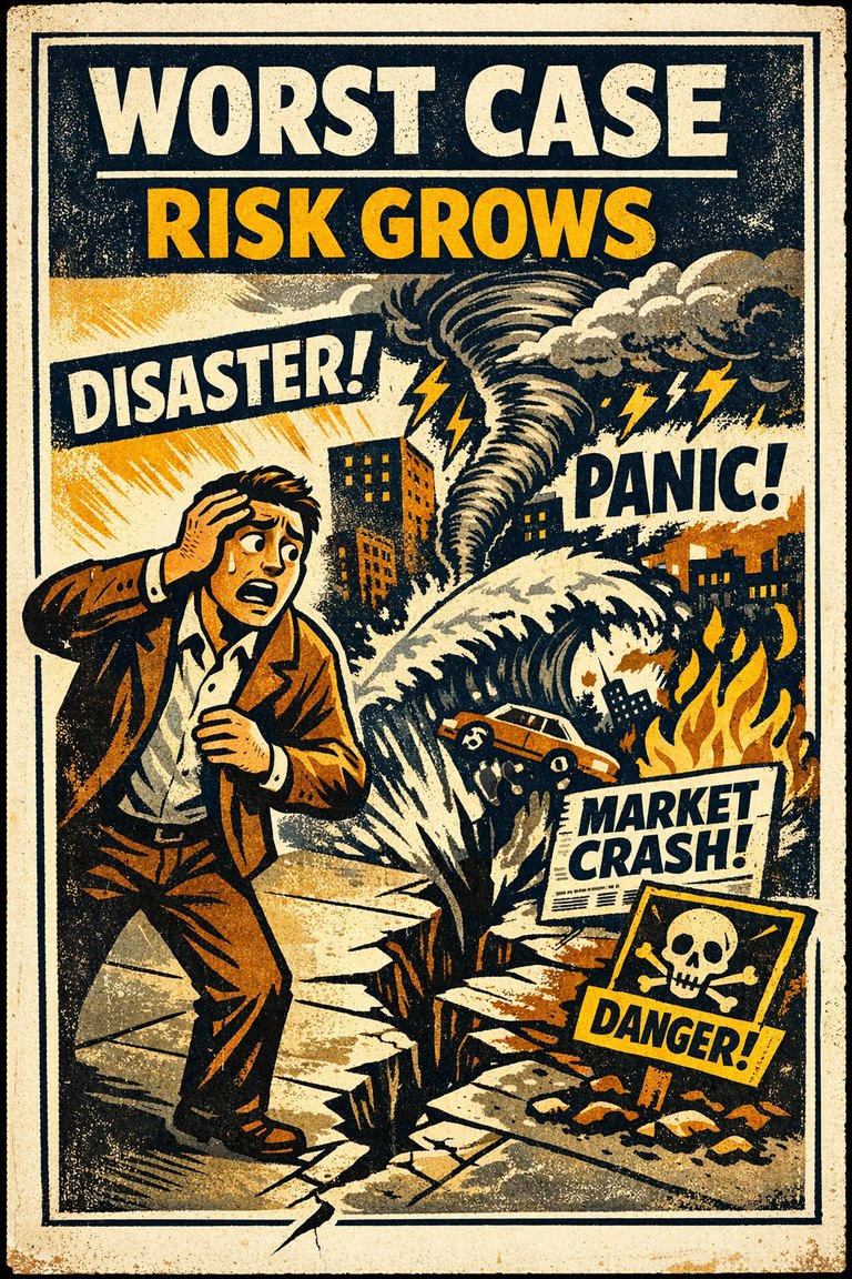 Poster illustration for Pessimism bias