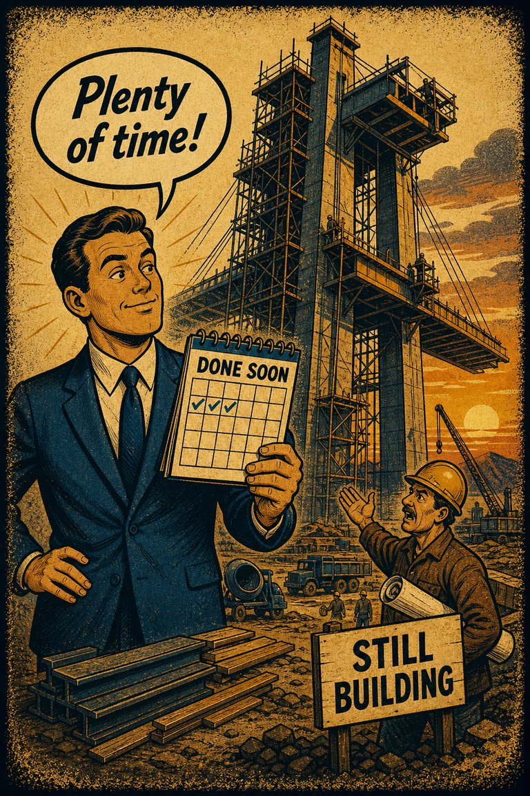 Poster illustration for Planning fallacy