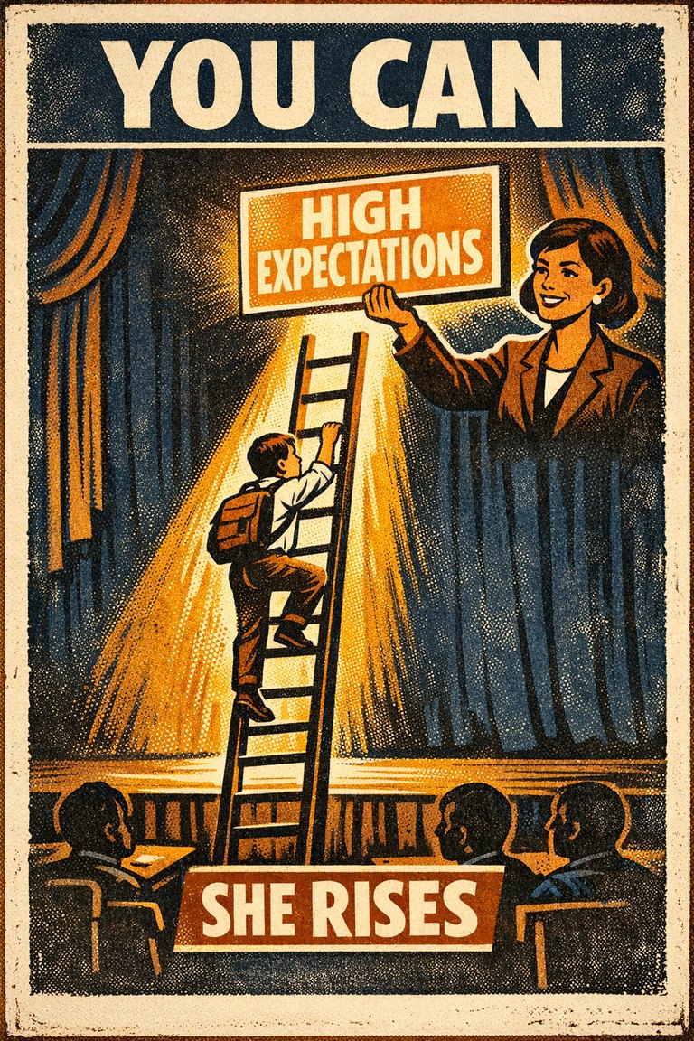 Poster illustration for Pygmalion effect