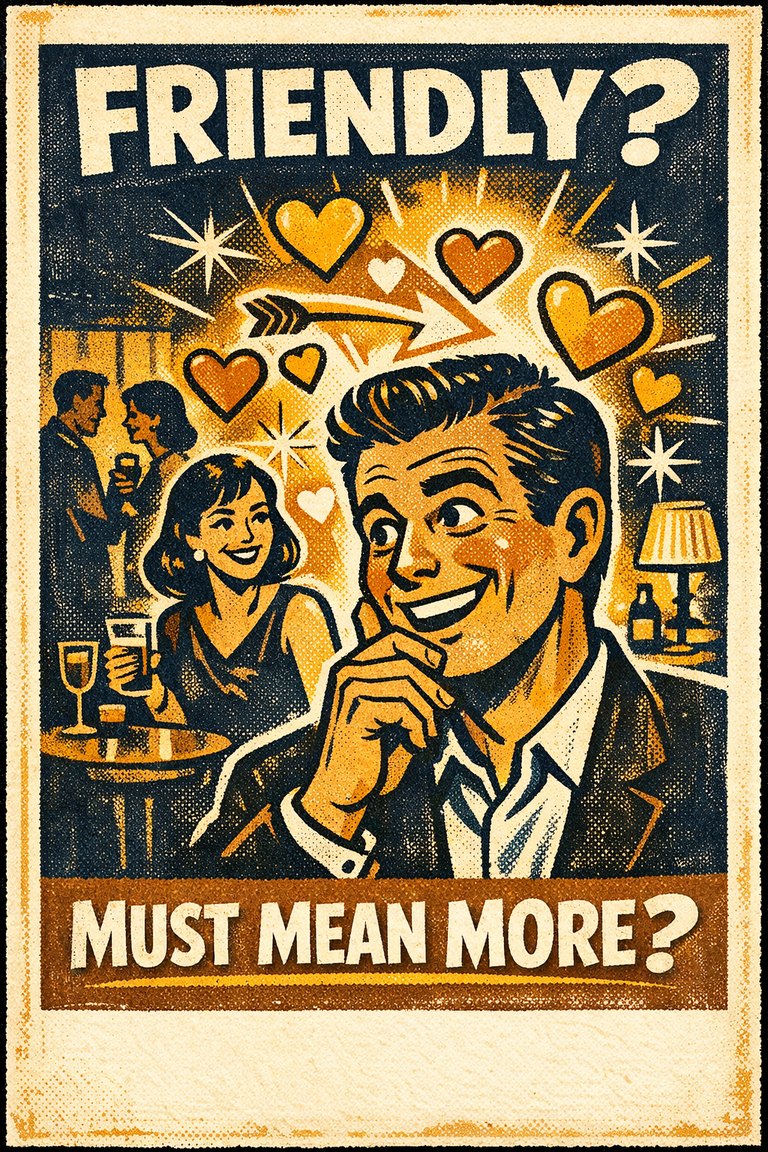 Poster illustration for Sexual overperception bias