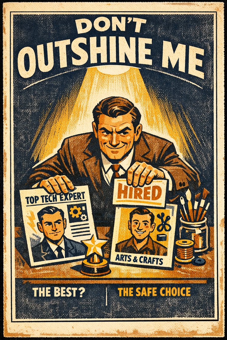 Poster illustration for Social comparison bias