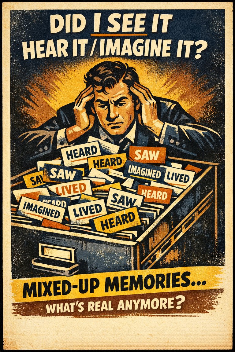 Poster illustration for Source confusion