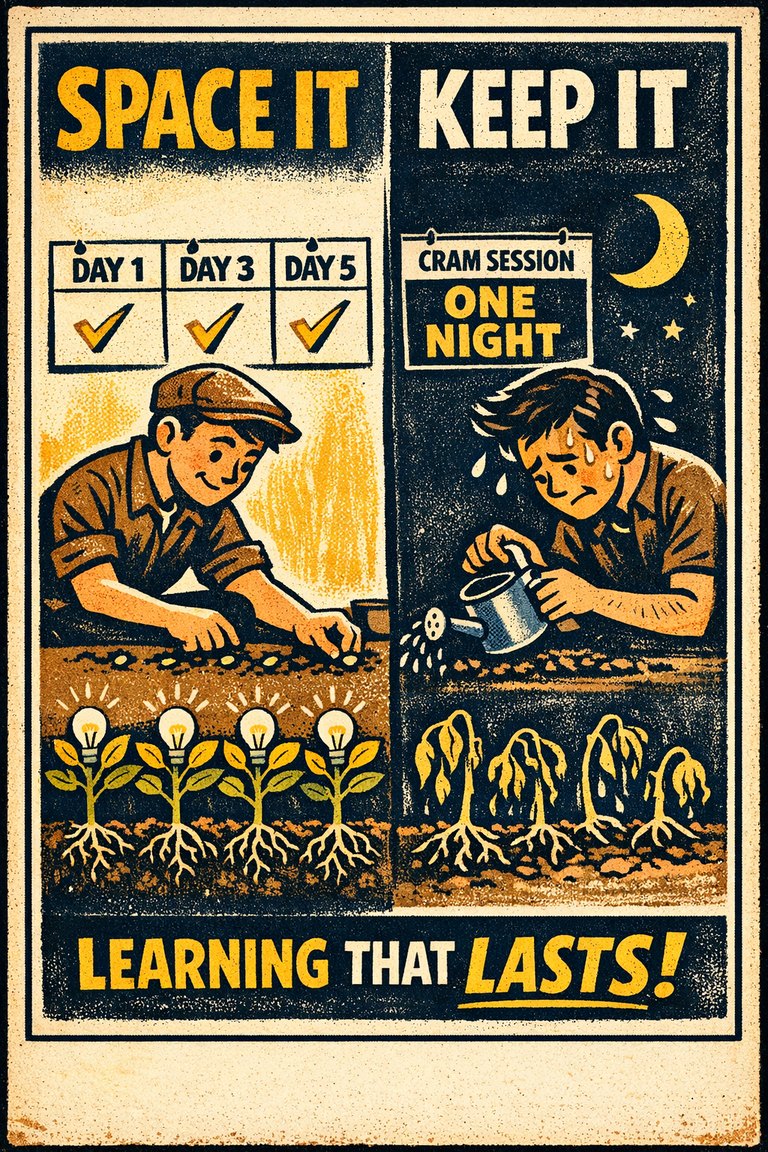 Poster illustration for Spacing effect