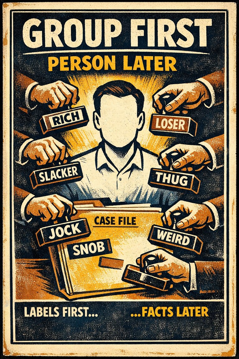 Poster illustration for Stereotyping