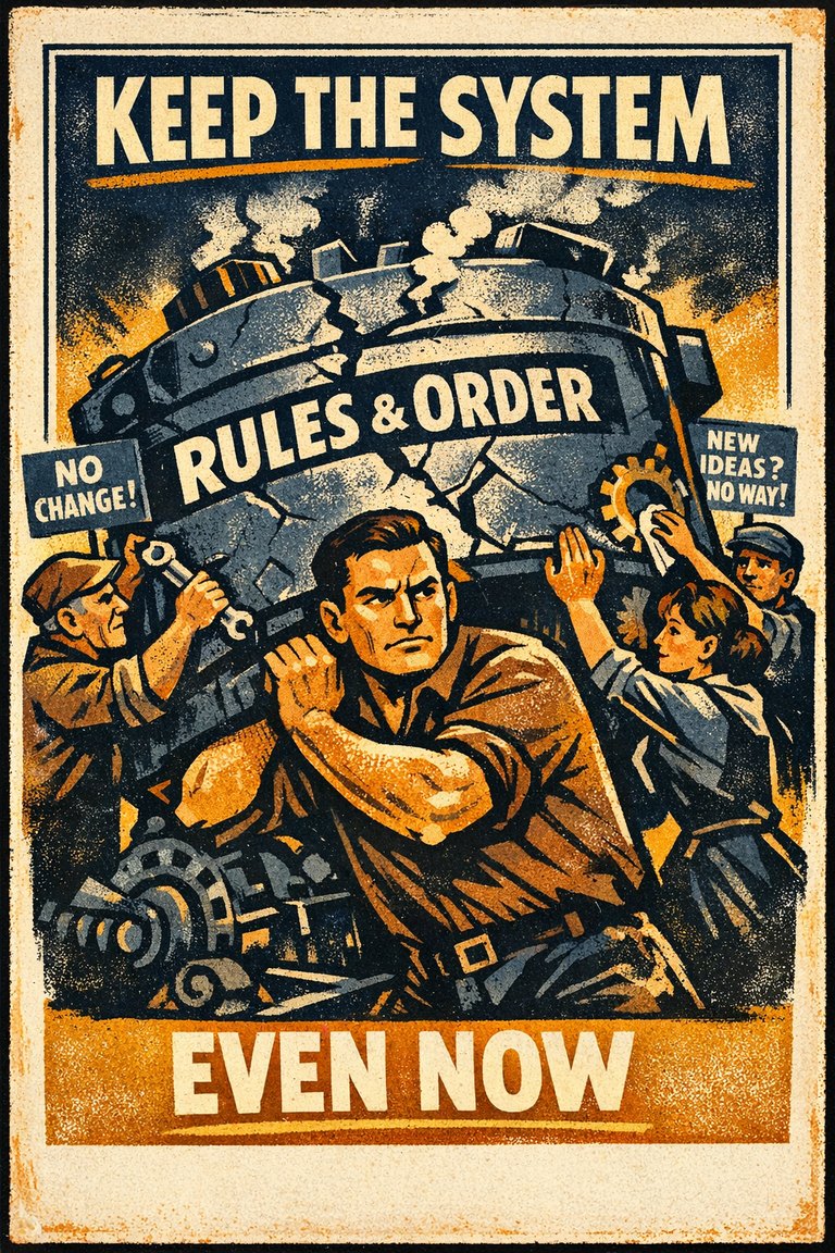 Poster illustration for System justification
