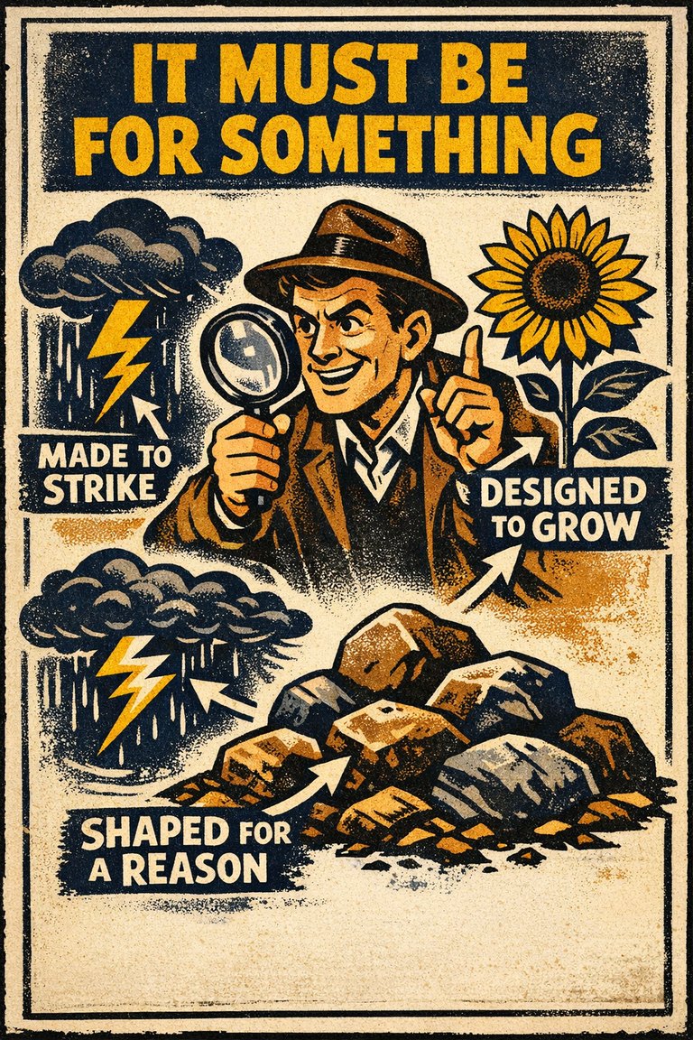 Poster illustration for Teleological bias