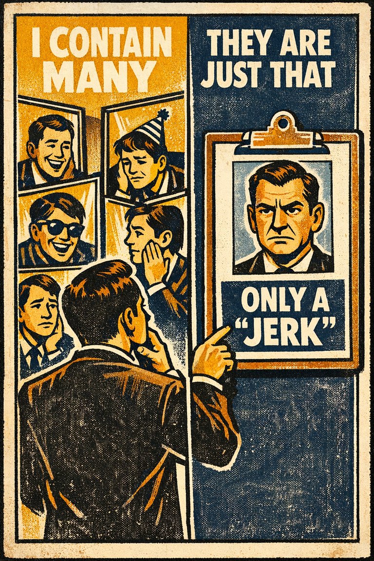 Poster illustration for Trait ascription bias