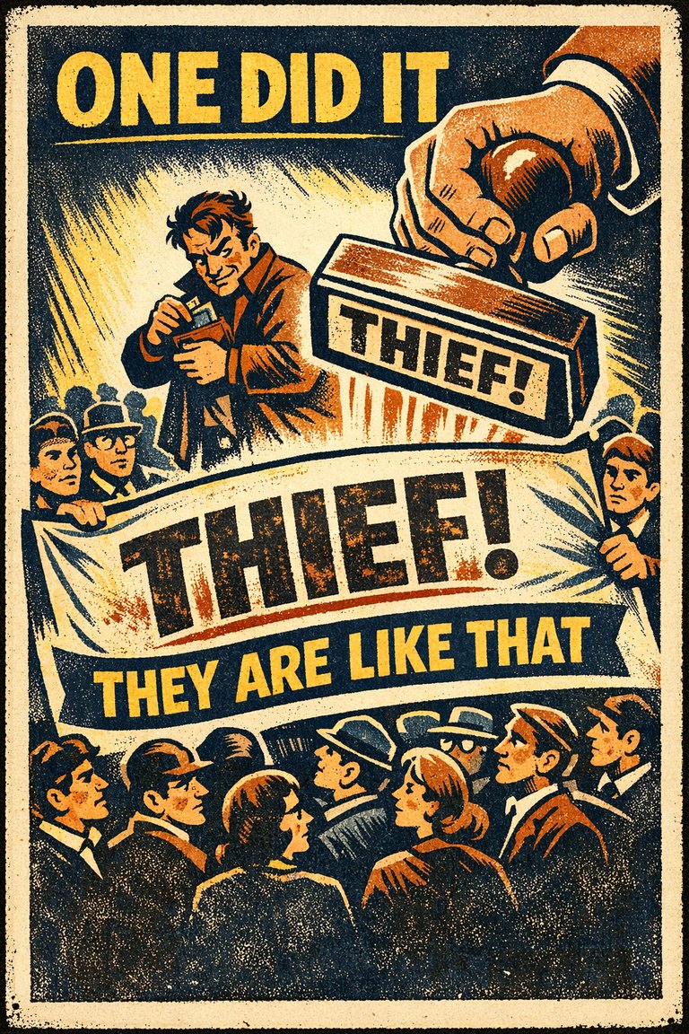 Poster illustration for Ultimate attribution error