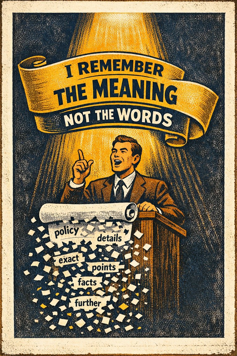 Poster illustration for Verbatim effect