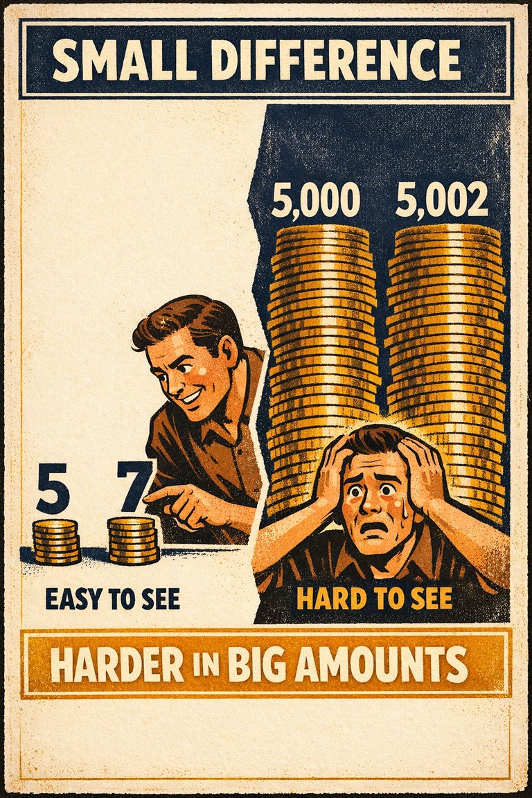 Poster illustration for Weber–Fechner law
