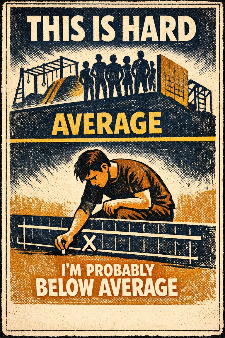 Poster illustration for Worse-than-average effect